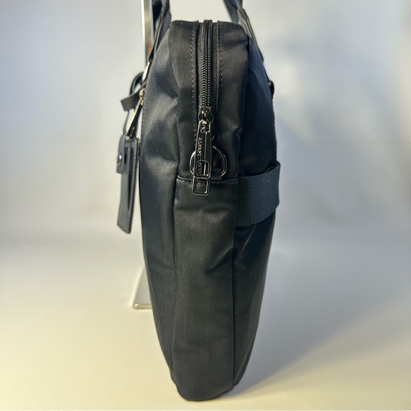 NWT Men’s Alfani Black Canvas  Briefcase - Picture 4 of 13